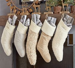 Faux Fur Knit Stockings