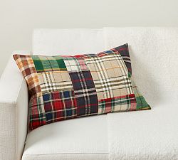 Kirk Patchwork Plaid Lumbar Pillow
