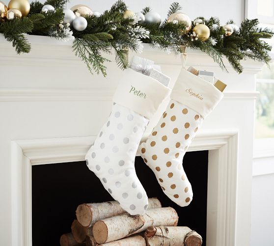 Metallic Dot Stockings