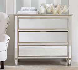 Park 3-Drawer Mirrored Dresser