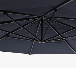 Premium 13' Round Cantilever Outdoor Patio Umbrella - Rustproof Aluminum Frame with Base