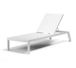 Puglia Metal Stackable Outdoor Single Chaise Lounge