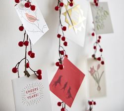 Berry Garland Christmas Card Holder