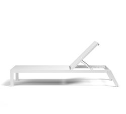 Puglia Metal Stackable Outdoor Single Chaise Lounge