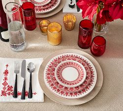 Tahoe Fair Isle Stoneware Dinner Plates - Set of 4