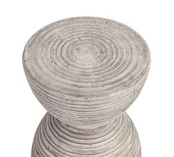 Velez Concrete Round Outdoor Accent Table (14")