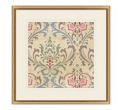 Colorful Damask Framed Paper Print