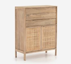 Dolores Cane 3-Drawer Tall Dresser (33.5")
