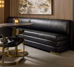 Graden Faux Leather Banquette - Thumbnail 2