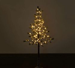 Lit Indoor/Outdoor Snow Pine Tree