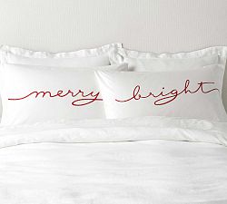 Merry &amp; Bright Organic Cotton Pillowcases - Set of 2