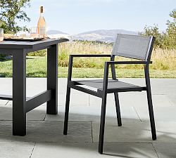 Open Box: Fiji Metal &amp; Mesh Stackable Dining &amp; Armchairs