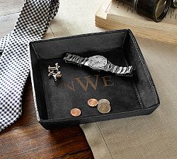 Saddle Leather Catchall, Charcoal