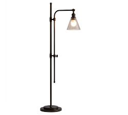 Articulating Flared Glass Floor Lamp (61")