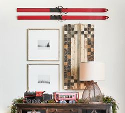 Vintage Skis 3-D Art, Set of 2