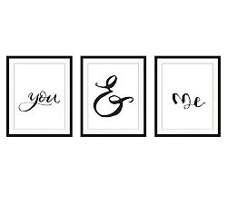 You &amp; Me Triptych Print, Set of 3