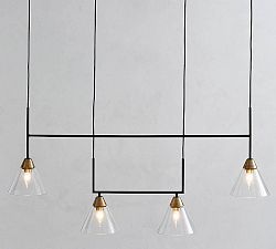 Claremont Flared Glass Linear Chandelier