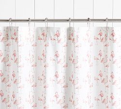 Flamingo Organic Shower Curtain