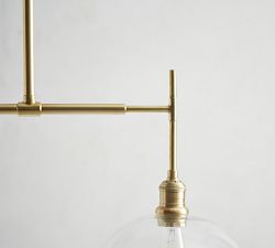 Glass Globe Linear Chandelier (43")