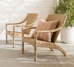 Huntington Wicker Stacking Outdoor Adirondack