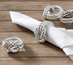 Metallic Rope Napkin Ring, Set of 4
