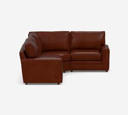Pearce Square Arm Leather 3-Piece Wedge Sectional (120")