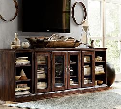 Printer's Bookcase Media Console (96")