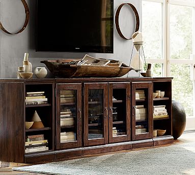 Printer's Bookcase Media Console (96