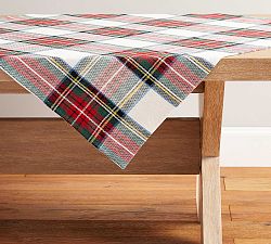 Stewart Plaid Cotton Table Throw