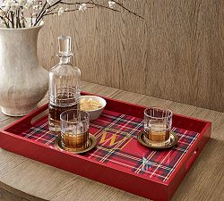Holiday Stewart Plaid Tray