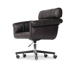 Illiana Leather Swivel Desk Chair - Thumbnail 4
