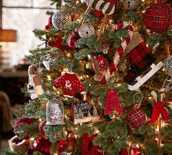 Plaid Ice Skate Ornament