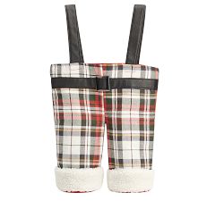 Plaid Santa Pants Wine Bag