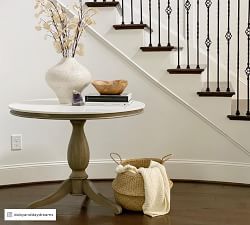 Alexandra Round Marble Pedestal Dining Table