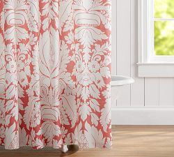 Damask Linen Shower Curtain