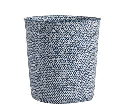 Indigo Flatweave Waste Basket