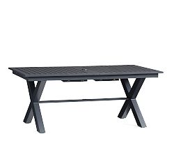 Indio Metal X-Base Extendable Outdoor Dining Table (76"-102")