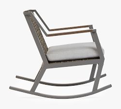 Klein Wicker Rocking Outdoor Lounge Chairs, Set of 2