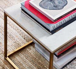 Delaney Rectangular Marble Coffee Table (40.5")