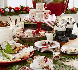Painted Santa Claus Dinnerware