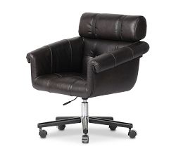 Illiana Leather Swivel Desk Chair - Thumbnail 3