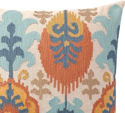 Leigh Ikat Embroidered Pillow Cover