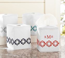 Liza Embroidered Tissue Box Cover