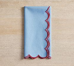 Scallop Border Cotton/Linen Napkins