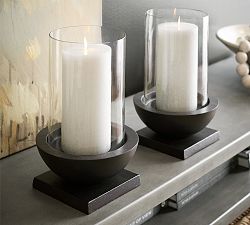 Verona Circular Metal Hurricane Candle Holder