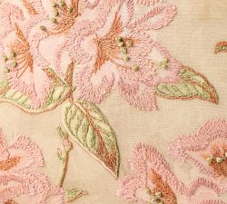 Vintage Islands Floral Embroidered Pillow