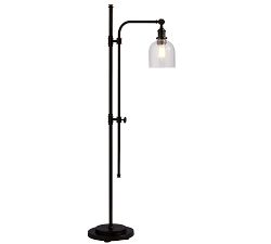 Articulating Textured Glass Floor Lamp (61")