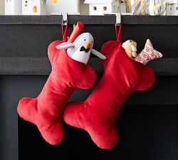 Classic Velvet Bone Pet Stocking