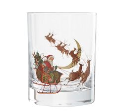 Nostalgic Santa Glass Tumblers, Set of 4