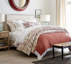 Remy Paisley Print Reversible Cotton Duvet Cover &amp; Shams